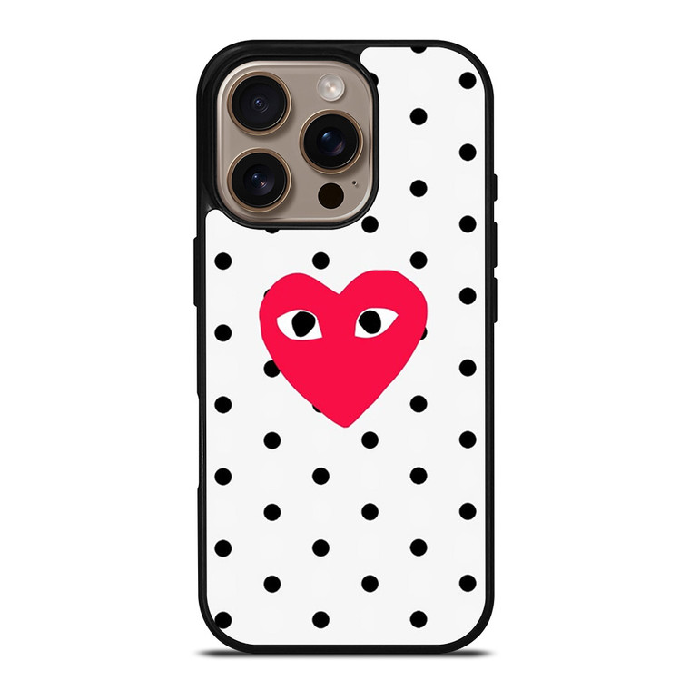 COMME DES GARCONS POLKADOT iPhone 16 Pro Case Cover COMME DES GARCONS POLKADOT iPhone 16 Pro Case Cover