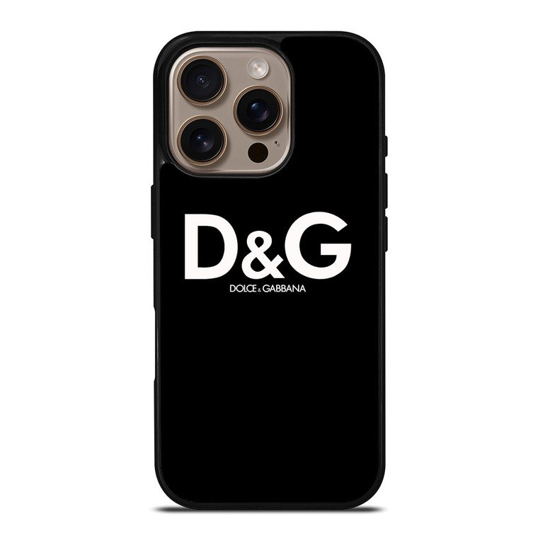 DOLCE AND GABBANA D&G LOGO BLACK iPhone 16 Pro Case Cover
