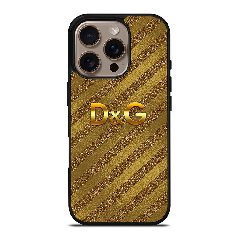 DOLCE AND GABBANA D&G LOGO GOLD iPhone 16 Pro Case Cover