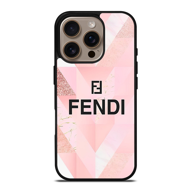 FENDI LOGO PINK iPhone 16 Pro Case Cover FENDI LOGO PINK iPhone 16 Pro Case Cover