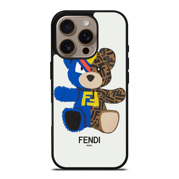 FENDI ROMA LOGO BEAR ICON iPhone 16 Pro Case Cover FENDI ROMA LOGO BEAR ICON iPhone 16 Pro Case Cover