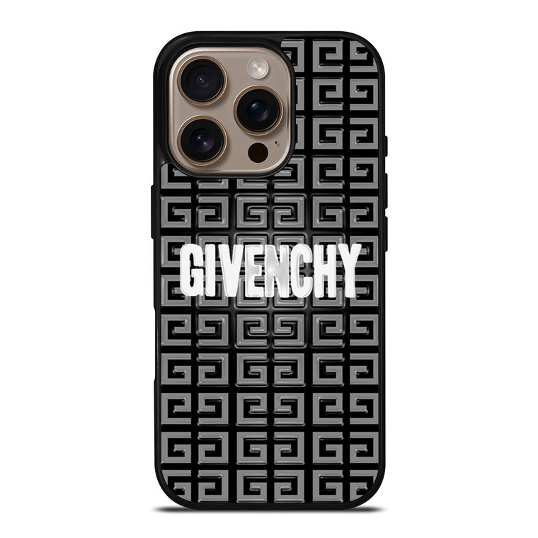 GIVENCHY LOGO EMBLEM BLACK WHITE iPhone 16 Pro Case Cover