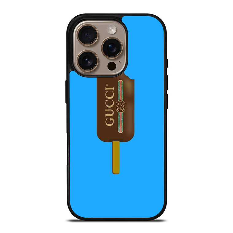 GUCCI LOGO CHOCOLATE ICE CREAM iPhone 16 Pro Case Cover