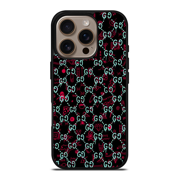 GUCCI LOGO FOND iPhone 16 Pro Case Cover