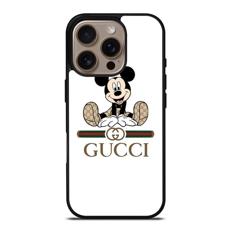 GUCCI LOGO X MICKEY MOUSE DISNEY iPhone 16 Pro Case Cover