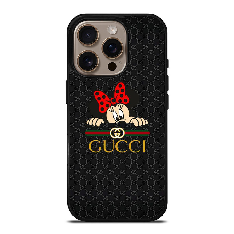 GUCCI LOGO X MINNIE MOUSE DISNEY iPhone 16 Pro Case Cover