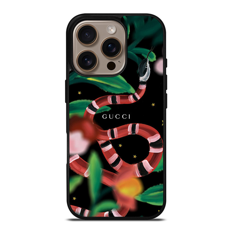 GUCCI SNAKE AND FLOWER iPhone 16 Pro Case Cover
