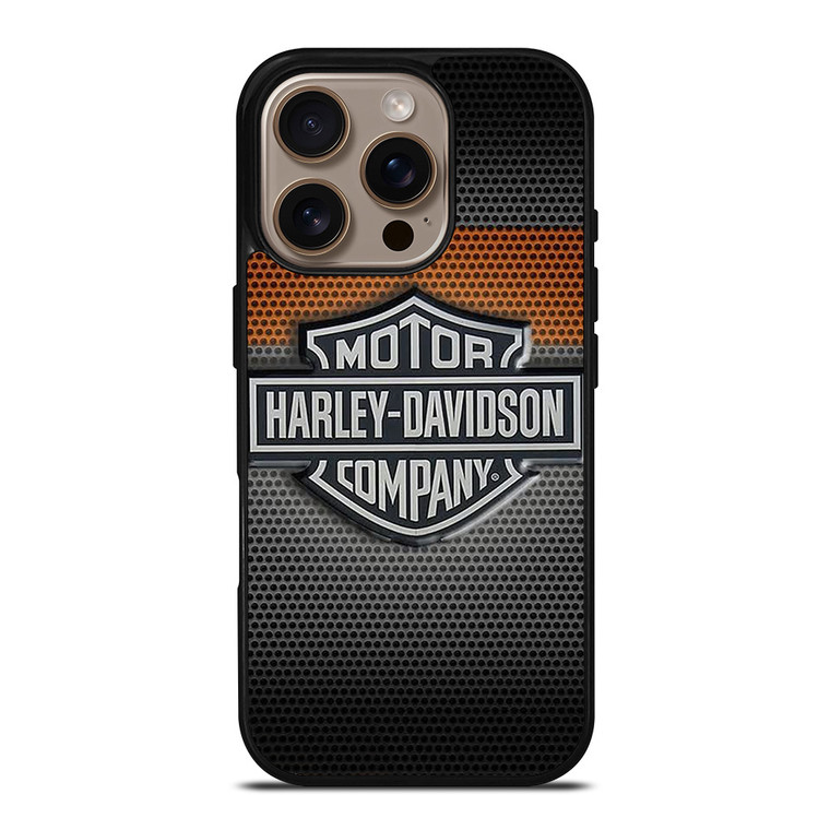 HARLEY DAVIDSON MOTORCYCLES COMPANY METAL LOGO iPhone 16 Pro Case Cover HARLEY DAVIDSON MOTORCYCLES COMPANY METAL LOGO iPhone 16 Pro Case Cover