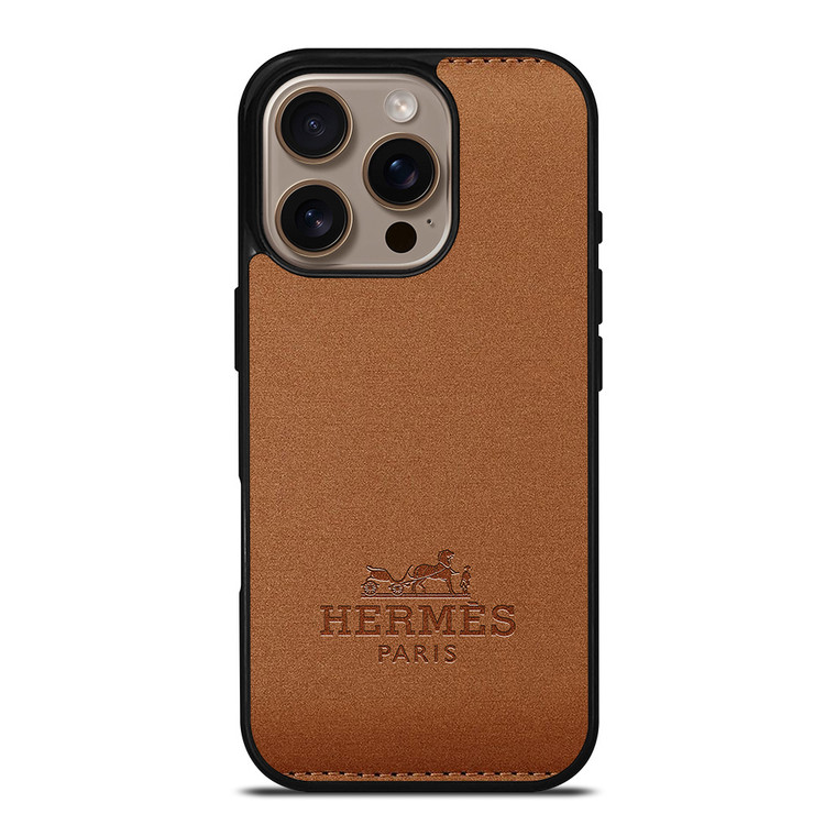 HERMES PARIS FASHION LOGO EMBLEM BROWN iPhone 16 Pro Case Cover HERMES PARIS FASHION LOGO EMBLEM BROWN iPhone 16 Pro Case Cover