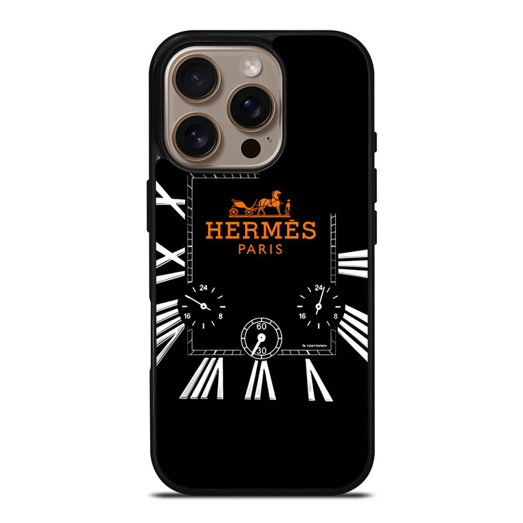 HERMES PARIS LOGO WATCH iPhone 16 Pro Case Cover