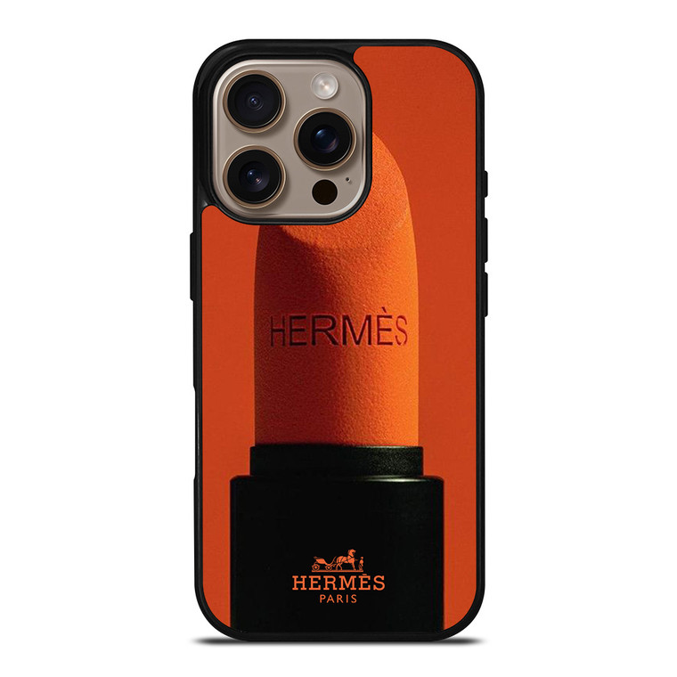 HERMES PARIS ORANGE LIPSTICK iPhone 16 Pro Case Cover HERMES PARIS ORANGE LIPSTICK iPhone 16 Pro Case Cover