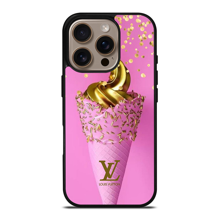 LOUIS VUITTON LOGO GOLDEN ICE CREAM ICON iPhone 16 Pro Case Cover LOUIS VUITTON LOGO GOLDEN ICE CREAM ICON iPhone 16 Pro Case Cover