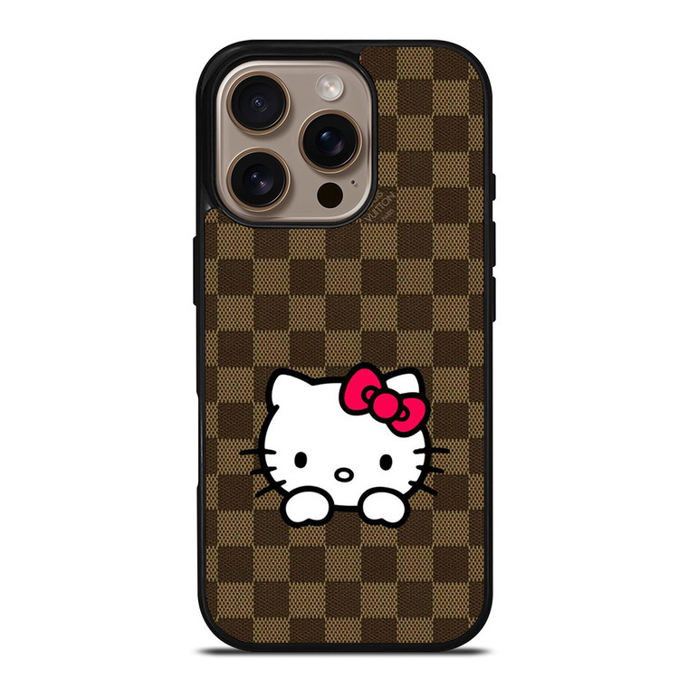 LOUIS VUITTON LOGO LV PATTERN HELLO KITTY iPhone 16 Pro Case Cover LOUIS VUITTON LOGO LV PATTERN HELLO KITTY iPhone 16 Pro Case Cover