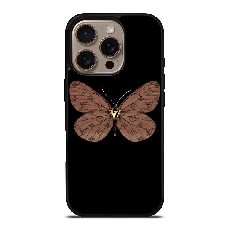 LOUIS VUITTON LV LOGO BUTTERFLY iPhone 16 Pro Case Cover