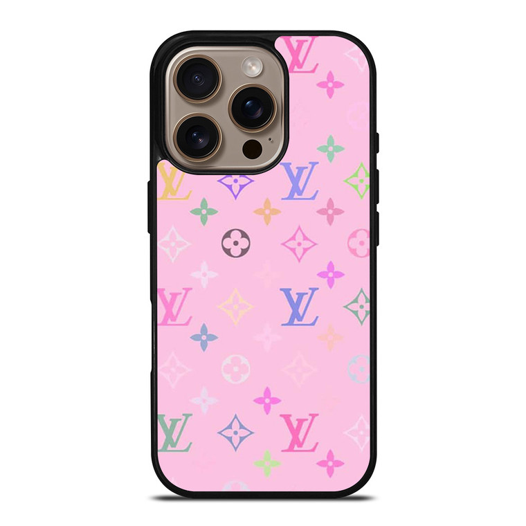 LOUIS VUITTON LV LOGO PINK iPhone 16 Pro Case Cover LOUIS VUITTON LV LOGO PINK iPhone 16 Pro Case Cover