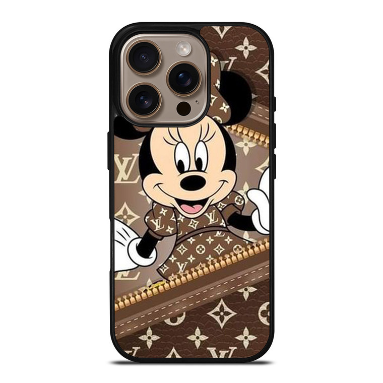 LOUIS VUITTON LV ZIPPER BROWN X MINNIE MOUSE DISNEY iPhone 16 Pro Case Cover LOUIS VUITTON LV ZIPPER BROWN X MINNIE MOUSE DISNEY iPhone 16 Pro Case Cover