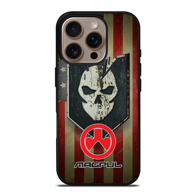 MAGPUL SKULL FLAG LOGO iPhone 16 Pro Case Cover MAGPUL SKULL FLAG LOGO iPhone 16 Pro Case Cover