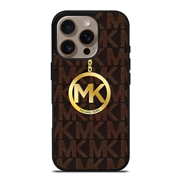 MICHAEL KORS MK GOLD EMBLEM iPhone 16 Pro Case Cover MICHAEL KORS MK GOLD EMBLEM iPhone 16 Pro Case Cover