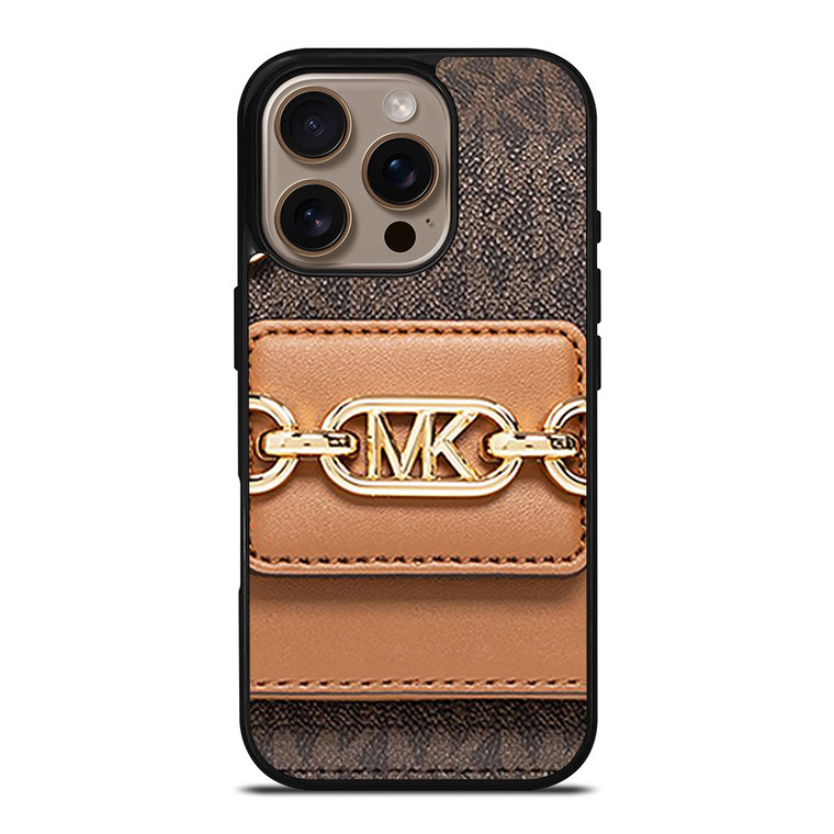 MICHAEL KORS MK LOGO BROWN SHOULDER BAG iPhone 16 Pro Case Cover MICHAEL KORS MK LOGO BROWN SHOULDER BAG iPhone 16 Pro Case Cover
