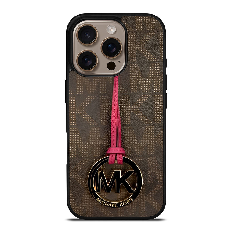 MICHAEL KORS MK PINK BROWN iPhone 16 Pro Case Cover