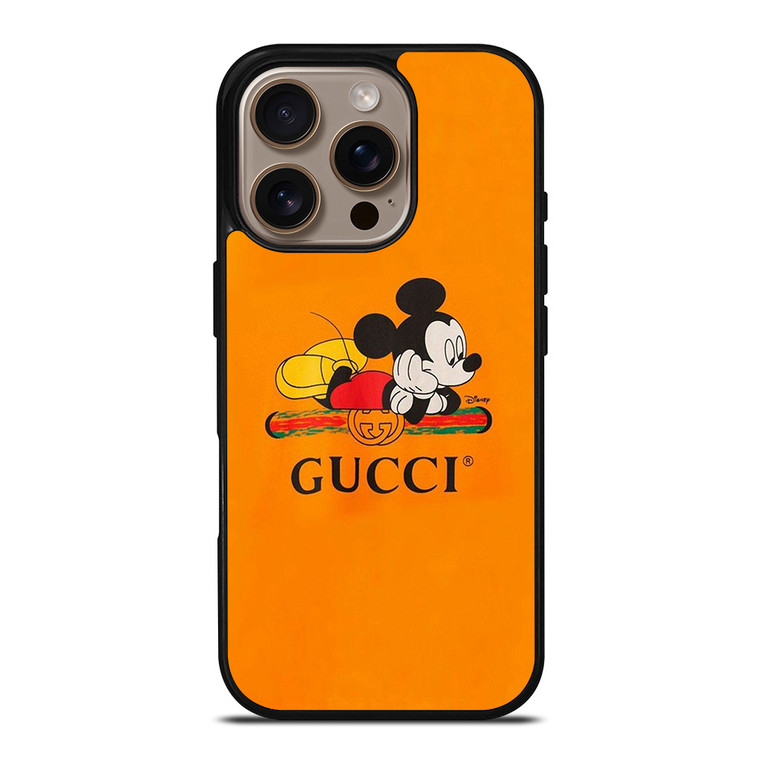 MICKEY MOUSE DISNEY X GUCCI LOGO iPhone 16 Pro Case Cover