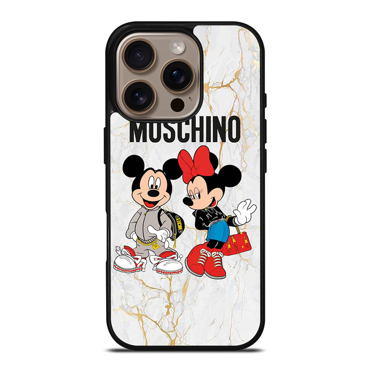 MOSCHINO MICKEY MINNIE MOUSE iPhone 16 Pro Case Cover MOSCHINO MICKEY MINNIE MOUSE iPhone 16 Pro Case Cover