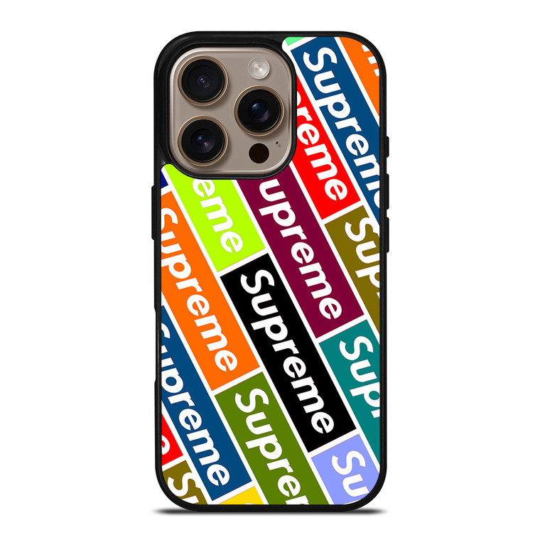 SUPREME COLORFULL iPhone 16 Pro Case Cover