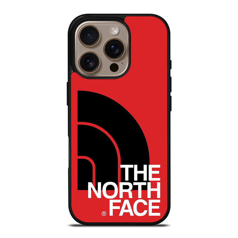 THE NORTH FACE LOGO BLACK RED iPhone 16 Pro Case Cover