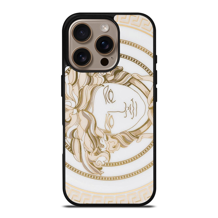VERSACE MEDUSA GOLDEN EMBLEM iPhone 16 Pro Case Cover