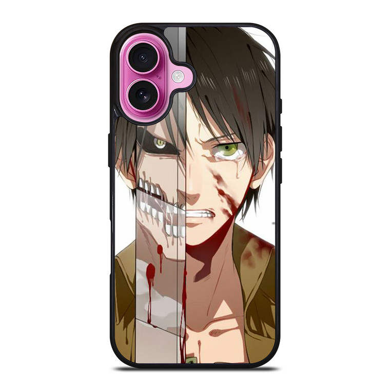 ATTACK ON TITAN ANIME EREN YEAGER iPhone 16 Plus Case Cover