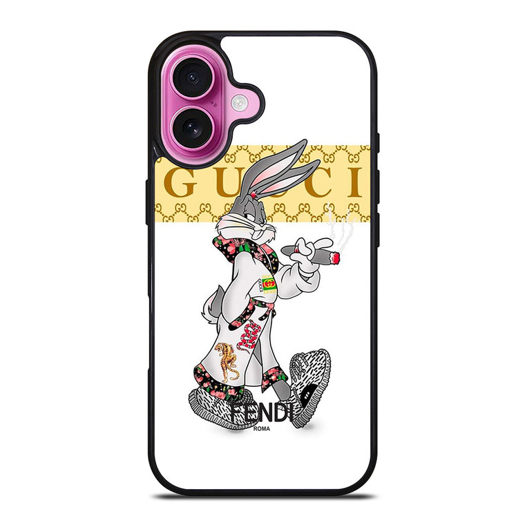 BUGS BUNNY GUCCI FENDI ROMA LOGO iPhone 16 Plus Case Cover