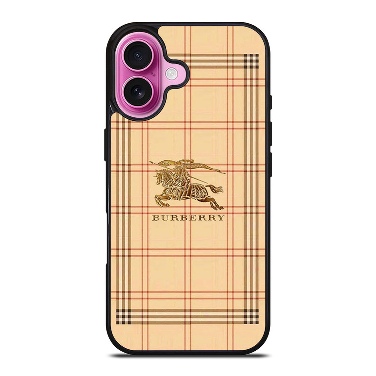 BURBERRY LOGO PATTERN ICON iPhone 16 Plus Case Cover