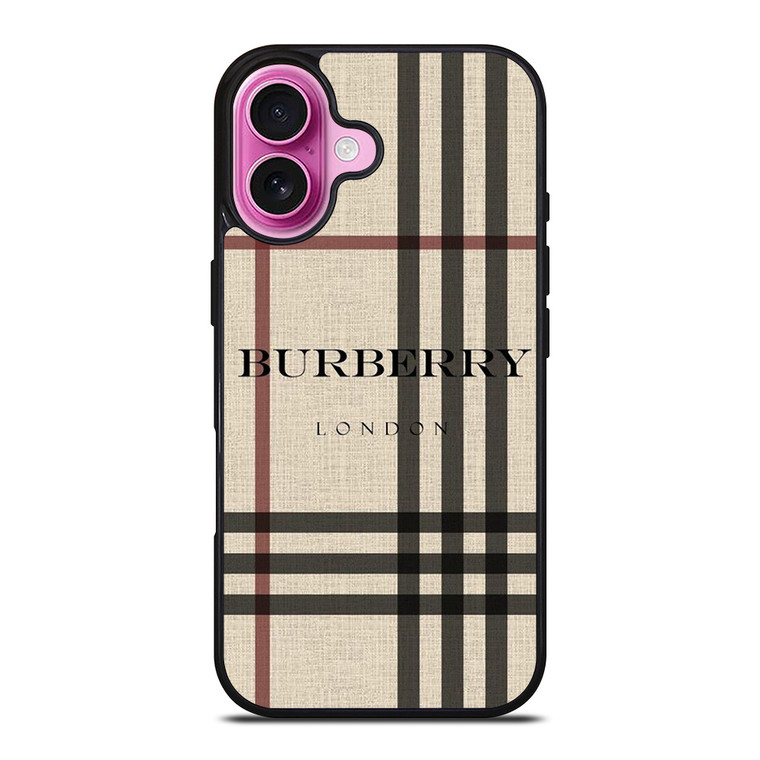 BURBERRY LONDON LOGO PATTERN iPhone 16 Plus Case Cover