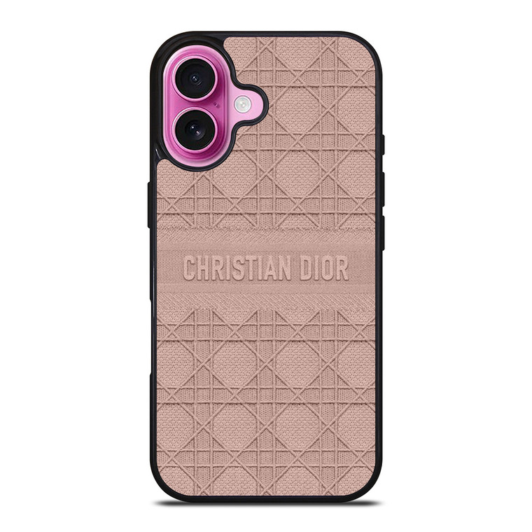 CHRISTIAN DIOR PINK PATTERN iPhone 16 Plus Case Cover