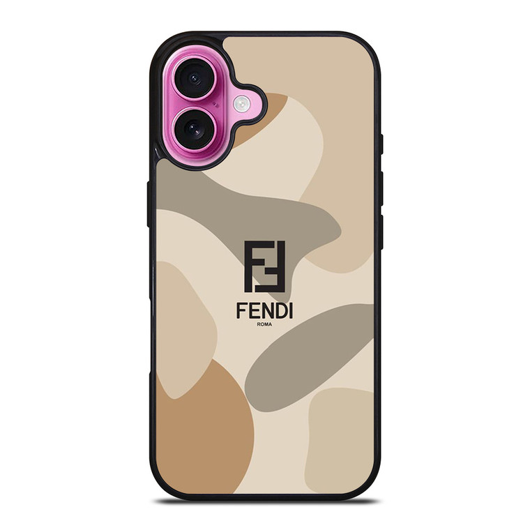 FENDI ROMA CAMO LOGO iPhone 16 Plus Case Cover