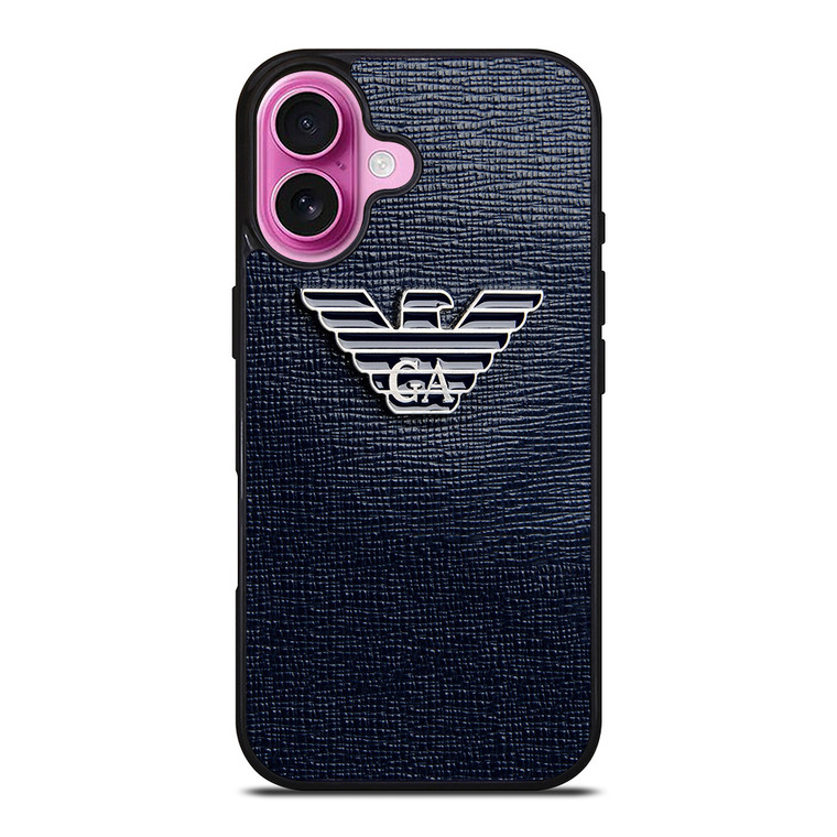 GIORGIO ARMANI EMBOSSED LOGO iPhone 16 Plus Case Cover