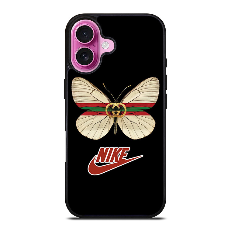 GUCCI BUTTERFLY X NIKE LOGO ICON iPhone 16 Plus Case Cover