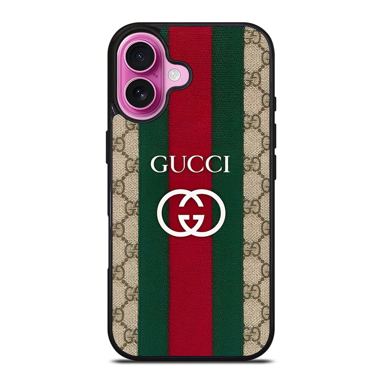 GUCCI LOGO FABRIC iPhone 16 Plus Case Cover