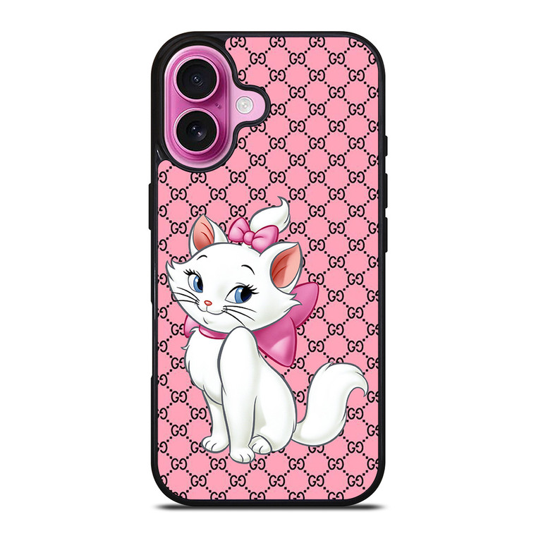GUCCI LOGO PATTERN ARISTOCAT MARIE DISNEY iPhone 16 Plus Case Cover