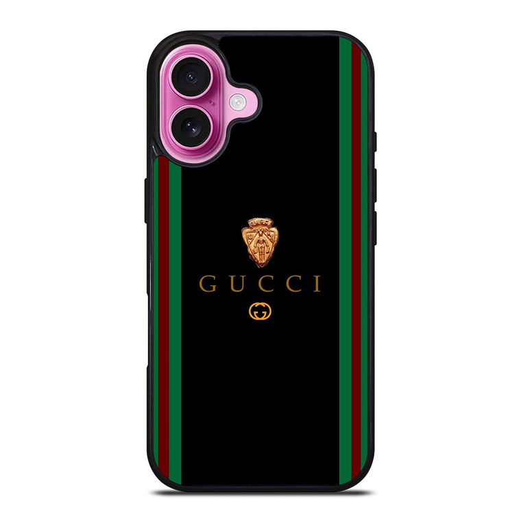 GUCCI LOGO STRIPE iPhone 16 Plus Case Cover