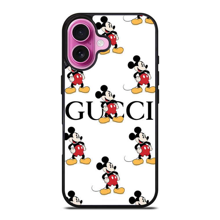 GUCCI MICKEY MOUSE DISNEY PATTERN iPhone 16 Plus Case Cover GUCCI MICKEY MOUSE DISNEY PATTERN iPhone 16 Plus Case Cover