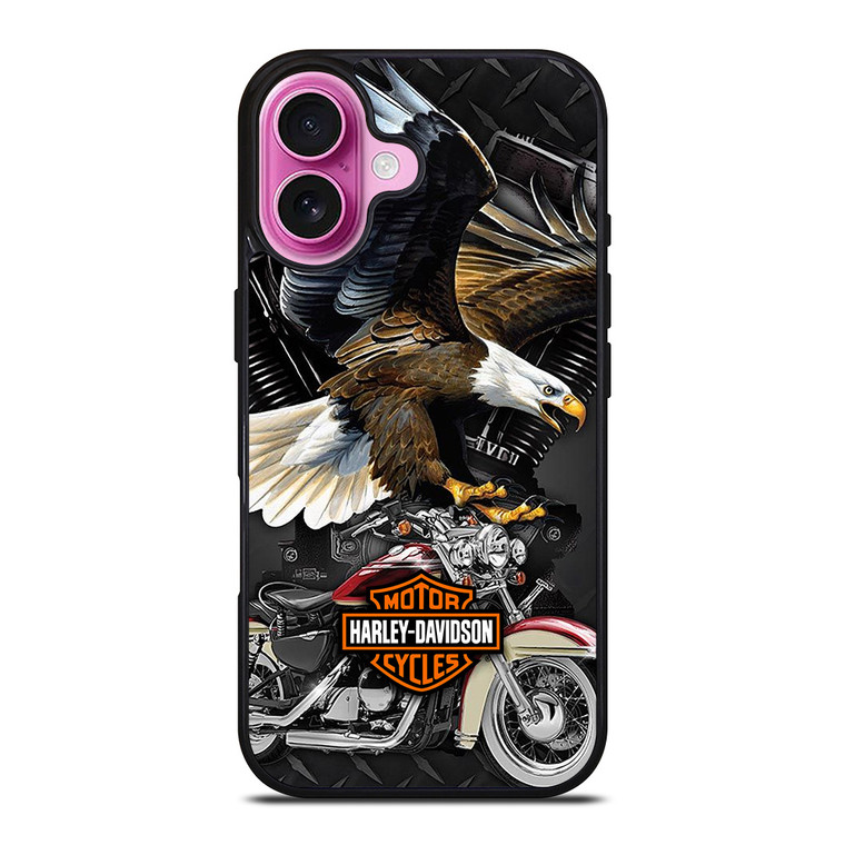 HARLEY DAVIDSON EAGLE METAL LOGO iPhone 16 Plus Case Cover