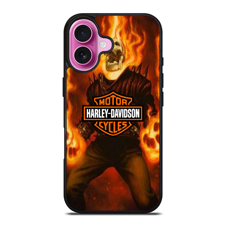 HARLEY DAVIDSON GHOST RIDER iPhone 16 Plus Case Cover HARLEY DAVIDSON GHOST RIDER iPhone 16 Plus Case Cover