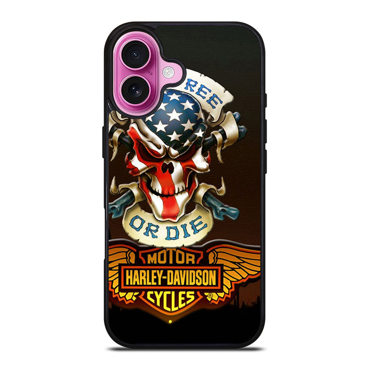 HARLEY DAVIDSON LIVE FREE OR DIE CF iPhone 16 Plus Case Cover HARLEY DAVIDSON LIVE FREE OR DIE CF iPhone 16 Plus Case Cover
