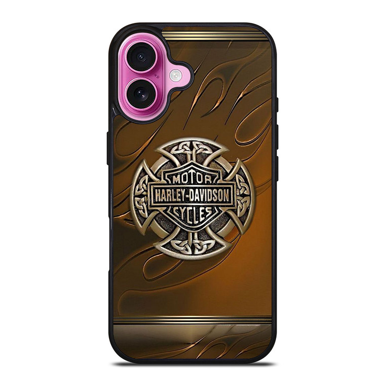 HARLEY DAVIDSON LOGO METAL FIRE iPhone 16 Plus Case Cover HARLEY DAVIDSON LOGO METAL FIRE iPhone 16 Plus Case Cover