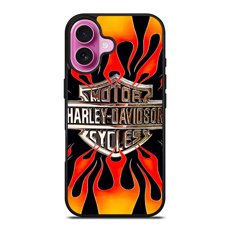 HARLEY DAVIDSON MOTORCYCLE LOGO FLAME iPhone 16 Plus Case Cover