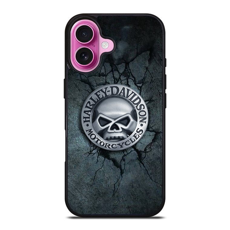 HARLEY DAVIDSON MOTORCYCLE SKULL iPhone 16 Plus Case Cover