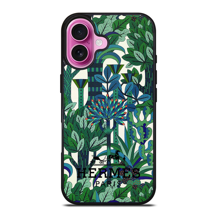 HERMES PARIS PATTERN NATURE iPhone 16 Plus Case Cover HERMES PARIS PATTERN NATURE iPhone 16 Plus Case Cover