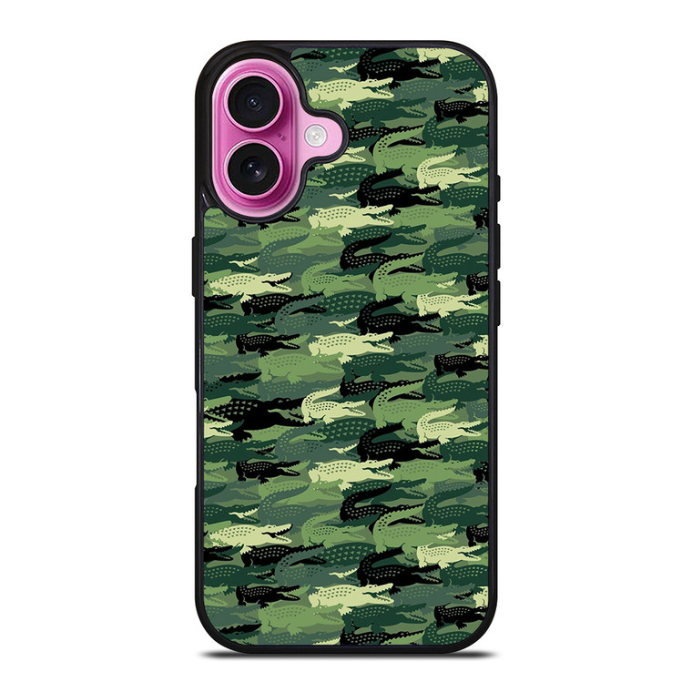 LACOSTE CAMO LOGO iPhone 16 Plus Case Cover LACOSTE CAMO LOGO iPhone 16 Plus Case Cover
