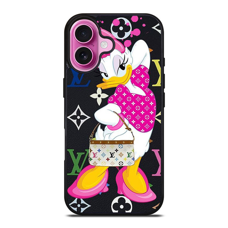 LOUIS VUITTON LOGO DAISY DUCK DISNEY iPhone 16 Plus Case Cover LOUIS VUITTON LOGO DAISY DUCK DISNEY iPhone 16 Plus Case Cover